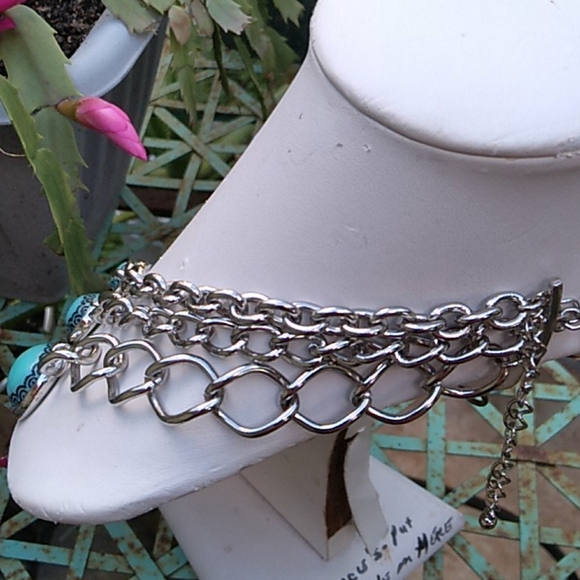 Nwt Faux Turquoise Blue Necklace - Picture 6 of 10